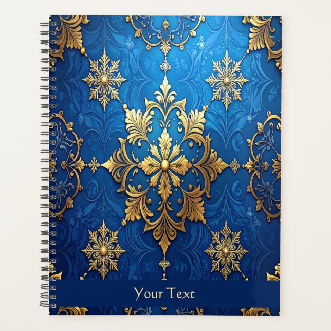 Blue Decorative Holiday Planner Planer (Vorderseite)