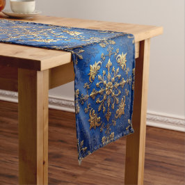 Blue Decorative Holiday Table Runner Mittelgroßer Tischläufer
