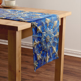 Blue Decorative Holiday Table Runner Mittelgroßer Tischläufer