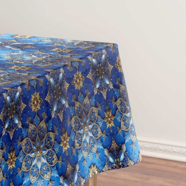 Blue Decorative Holiday Tablecloth Tischdecke (Beispiel)