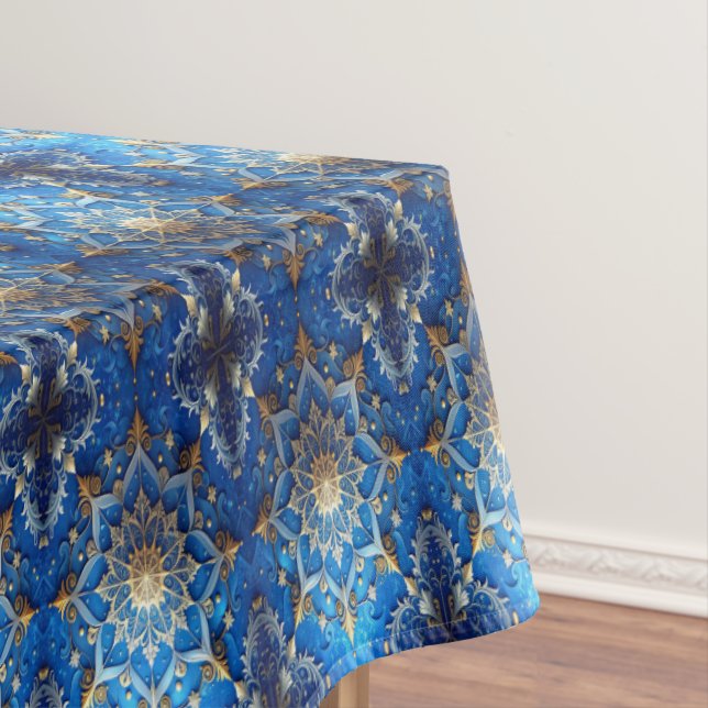 Blue Decorative Holiday Tablecloth Tischdecke (Beispiel)