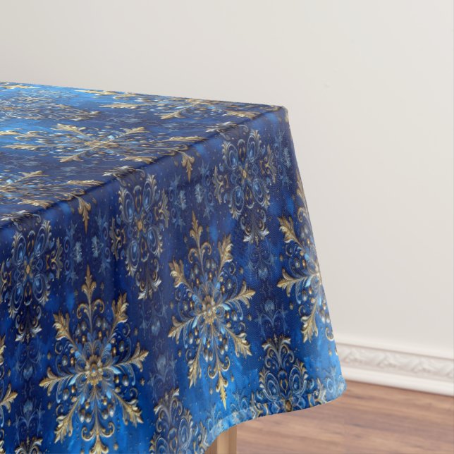 Blue Decorative Holiday Tablecloth Tischdecke (Beispiel)