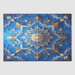 Blue Decorative Holiday Tissue Paper Seidenpapier