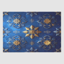 Blue Decorative Holiday Tissue Paper Seidenpapier