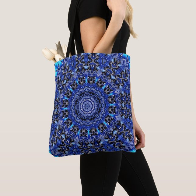 Blue Decorative Holiday Tote Bag (Von Nahem)