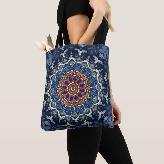 Blue Decorative Holiday Tote Bag (Von Nahem)