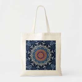 Blue Decorative Holiday Tote Bag Tragetasche