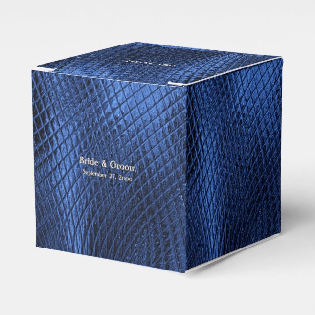 Blue Decorative Modern Favor Box Geschenkschachtel (Vorderseite)