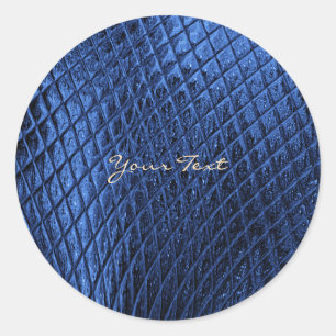Blue Decorative Moderne Klassische Rundsticker Runder Aufkleber