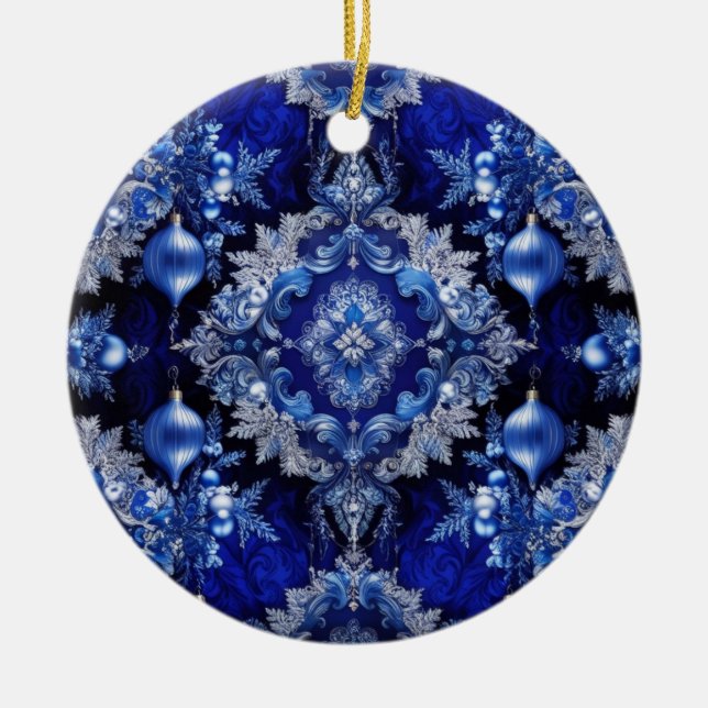 Blue Decorative Ornaments Keramik Ornament (Vorne)
