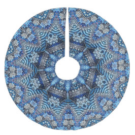 Blue Decorative Weihnachtsbaumrock Polyester Weihnachtsbaumdecke