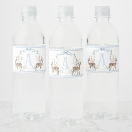 Blue Deer Baby Dusche Wasserflaschen Etiketten