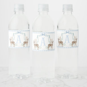Blue Deer Baby Dusche Wasserflaschen Etiketten