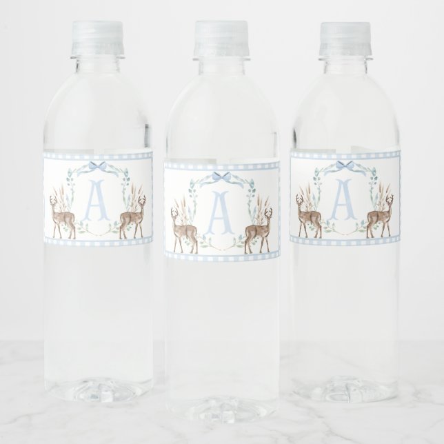 Blue Deer Baby Dusche Wasserflaschen Etiketten (Flaschen)