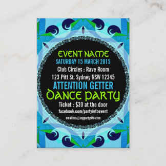 Blue Deko EVENT PARTY Mini Flyers Visitenkarte