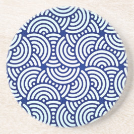 Blue Deko Japanese Curve Untersetzer