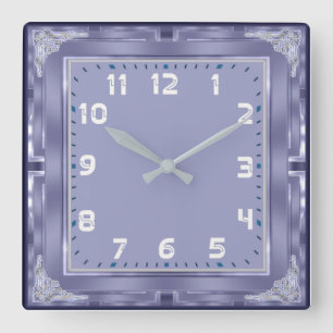 Blue Deko Quadratische Wanduhr