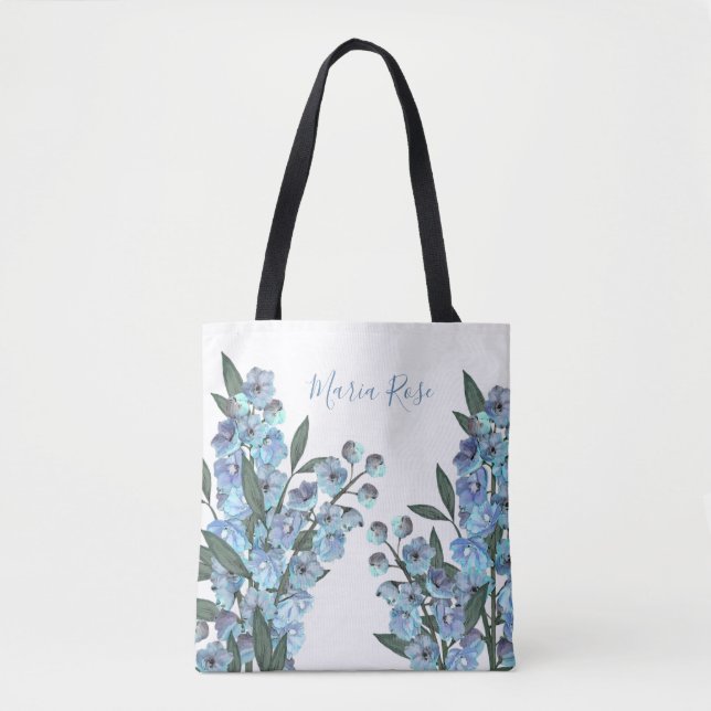 Blue Delphinium Toe Bag (Vorderseite)