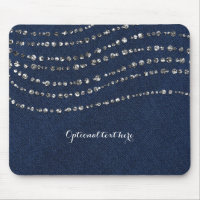 Blue Denim & Diamonds Imitate Sparkle Bling Chic