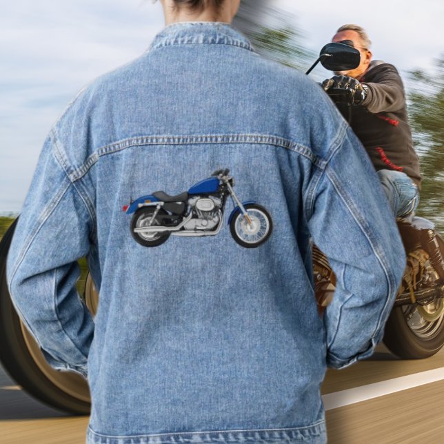 Blue Denim Jean Jacket Motorcycle Jeansjacke (Von Creator hochgeladen)