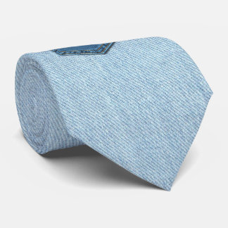 Blue Denim Jeans Pocket in Herzform Cooles Design Krawatte