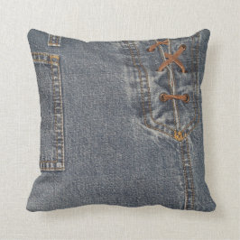 Blue denim Pillow Kissen
