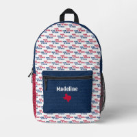 Blue Denim & Red Bandana Print Texas Baby