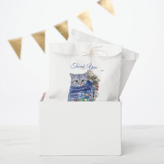 Blue Denim, Spitzen, Kostümschmuck & Kittens Geschenktütchen (Party)