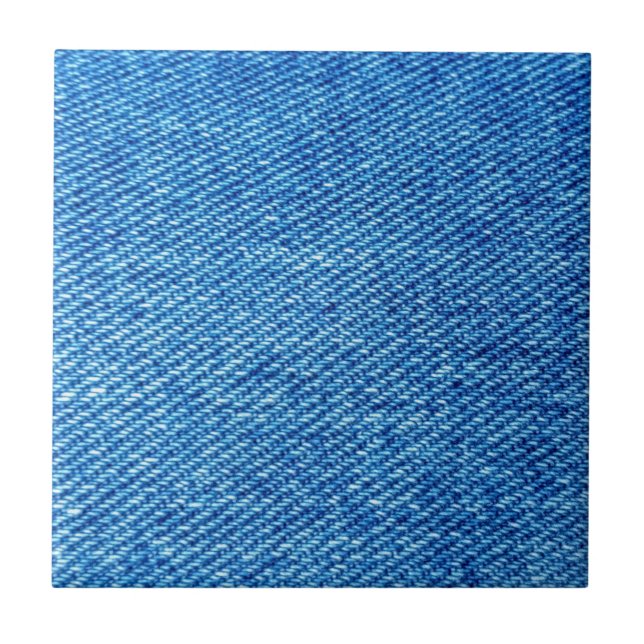 Blue Denim Texture Fliese (Vorderseite)