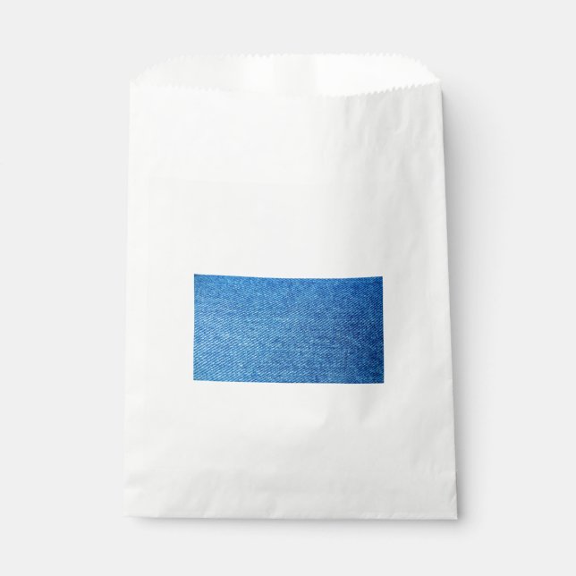 Blue Denim Texture Geschenktütchen (Vorderseite)