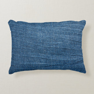 Blue Denim Texture: Klassische Jeans. Dekokissen