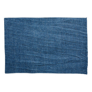 Blue Denim Texture: Klassische Jeans. Kissenbezug