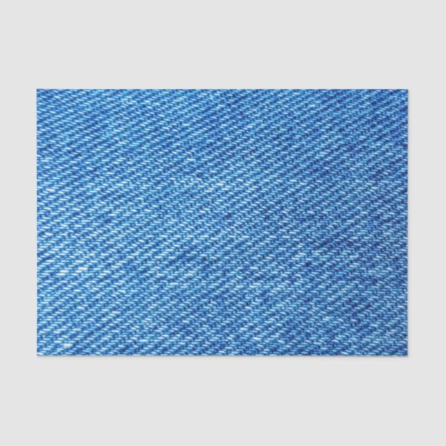 Blue Denim Texture Seidenpapier (Vorderseite)