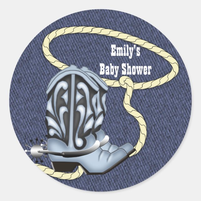 Blue Denim und Cowboy Boots Cowboy Stickers (Vorderseite)