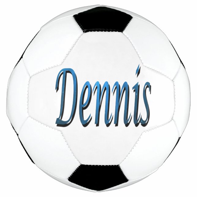 Blue Dennis Name, Fußball Ball (Vorderseite)