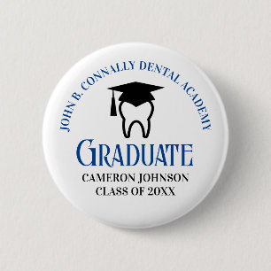 Blue Dental School Custom Dentin Abschluss Button