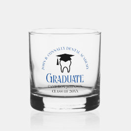 Blue Dental School Custom Dentin Abschluss Whiskyglas