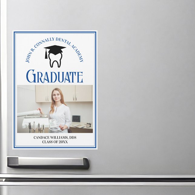 Blue Dental School Foto Custom Abschluss Magnet (Von Creator hochgeladen)