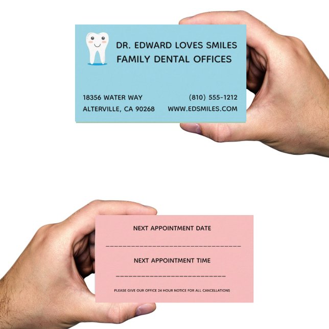 Blue Dentist Business Card - Zahnarztkarten Terminkarte (Von Creator hochgeladen)