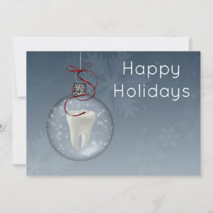 Blue Dentist Holiday Cards Feiertagskarte