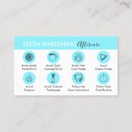 Blue Dentistry Teeth Whitening Aftercare Tipps Visitenkarte