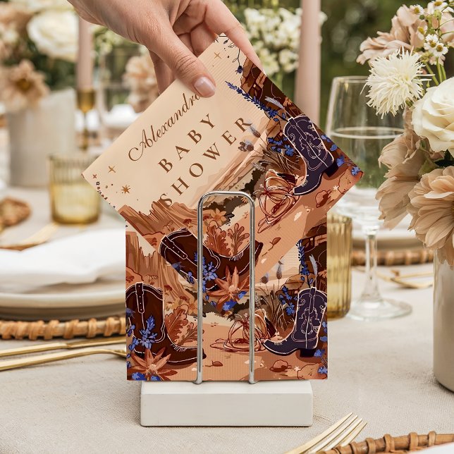 Blue Desert Western Baby Shower Serviette (Von Creator hochgeladen)