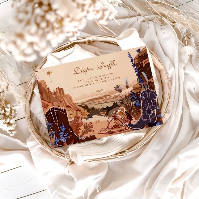 Blue Desert Western Diapper Raffle Begleitkarte (Von Creator hochgeladen)