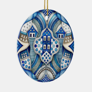  Blue Design Art Collection Keramik Ornament
