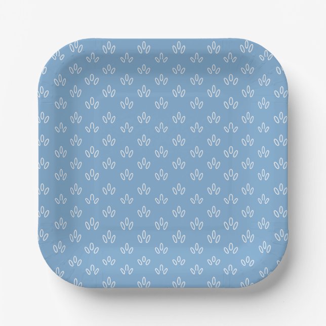 Blue Dew Drop Plate Pappteller (Vorderseite)
