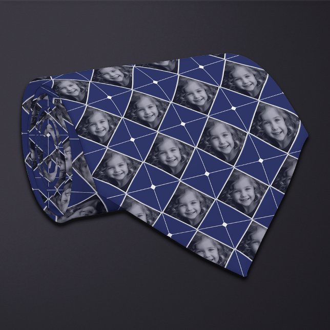 Blue Diamond 1-Foto Pattern Neck Tie Krawatte (Von Creator hochgeladen)