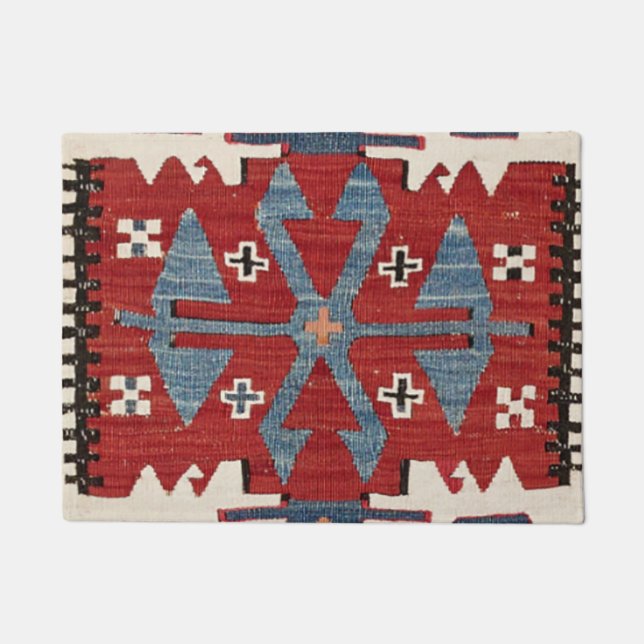 Blue Diamond Arrow Konya II Red Cowboy  Fußmatte (Vorderseite)