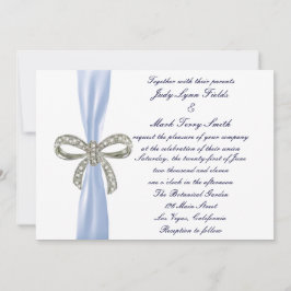 Blue Diamond Bow Hochzeitseinladung Einladung