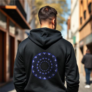 Blue Diamond Eastern Sacred Geometry Hoodie