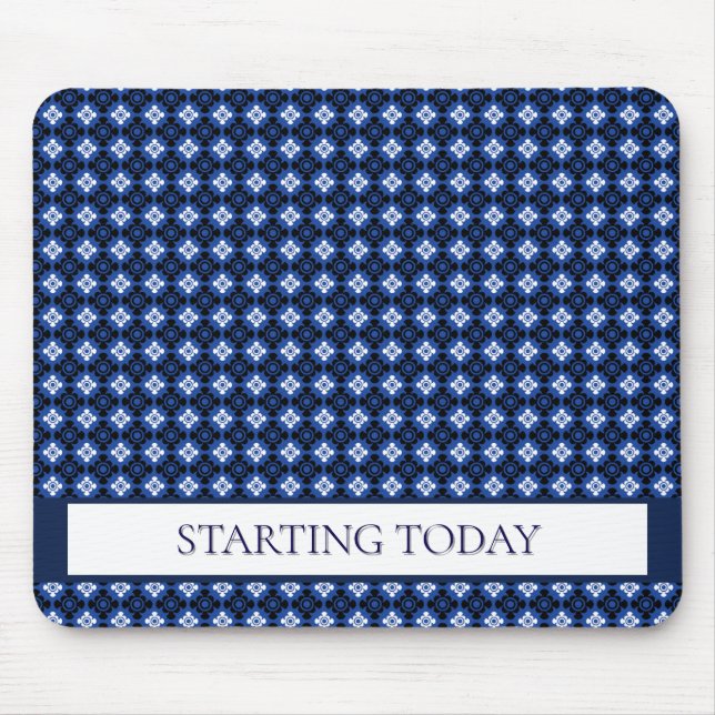 Blue Diamond Gemustert Mouse pad Mousepad (Vorne)